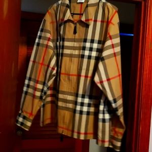 Men's Burberry Tan Exaggerated Check Shirt/Jacket